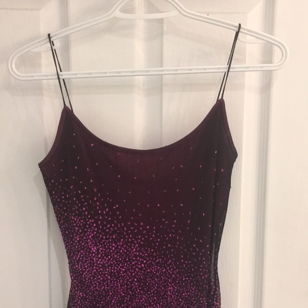 Plot dress pink and black